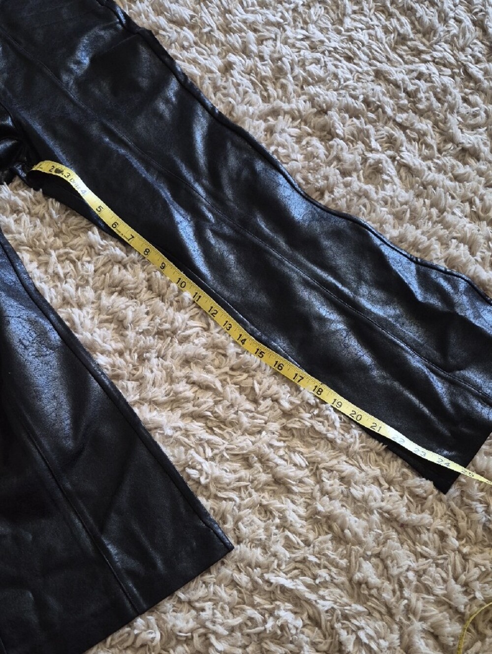Liverpool Black Faux Leather Cropped Pants - Picture 6 of 6